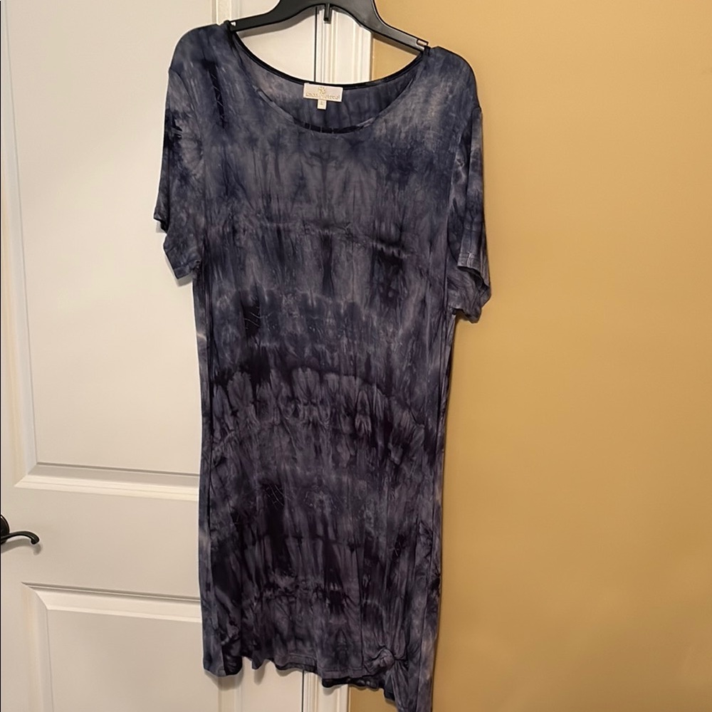 Simply Southern blue tie dye dress